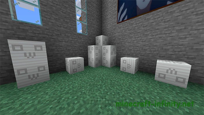 Белая аниме керамика Майнкрафт