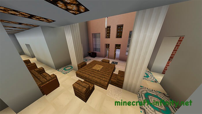 Холл дворца Путина в Майнкрафт