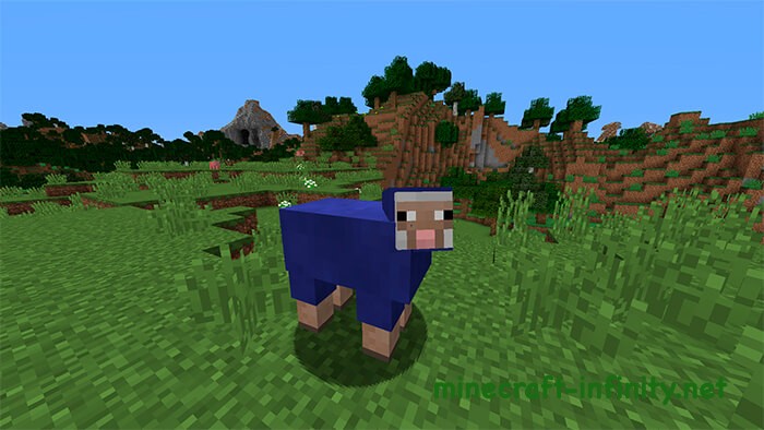 Синяя овца Майнкрафт