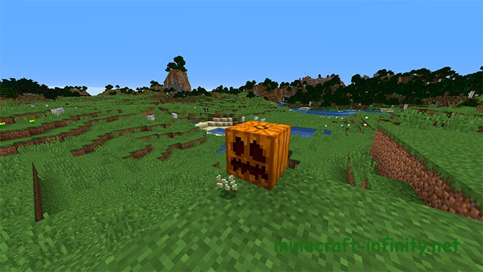 Вырезанная тыква Майнкрафт