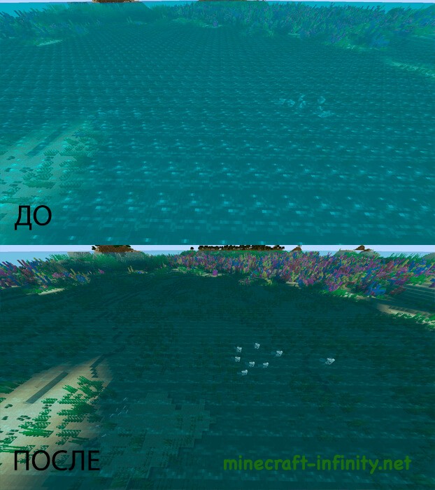 Текстур пак для Майнкрафт реалистичная вода