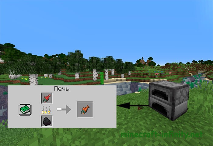 Жареный лосось в Майнкрафт