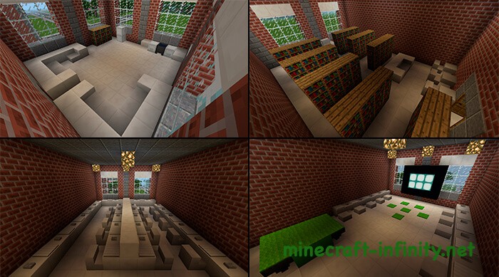 Школьные кабинеты Майнкрафт