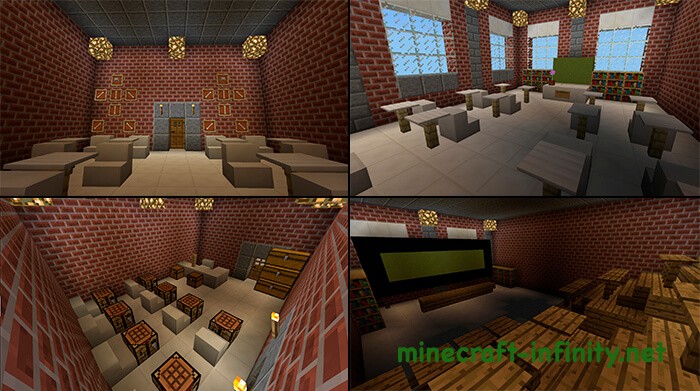 Школьные аудитории Майнкрафт