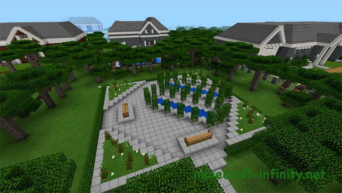 Сквер в Майнкрафт